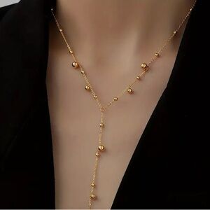 Long Tassel Chain Pendant Necklace - Durable Stainless Steel, Hypoallergenic,